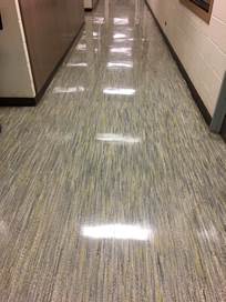Floors are waxed and ready to shine for students